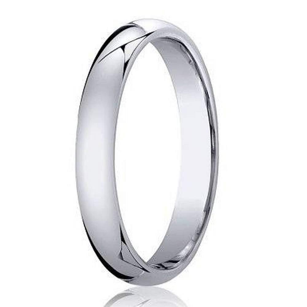 Black Rhodium on Solid 14KW Men's Wedding Band