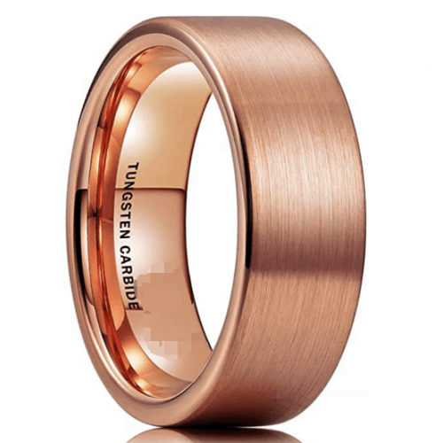 Gold Tungsten Carbide Wedding Band