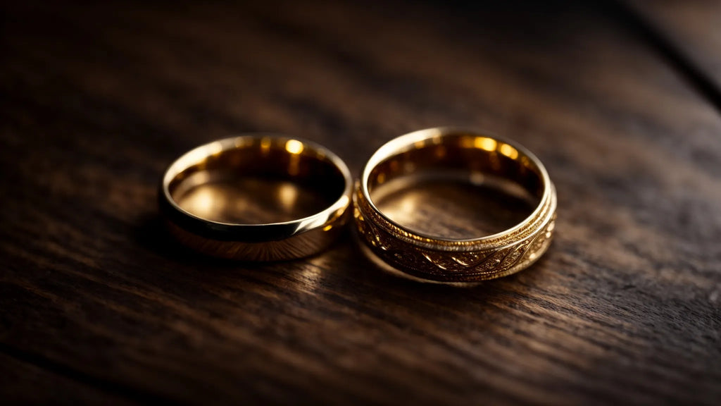 Elegant Vintage Gold Wedding Rings for Men