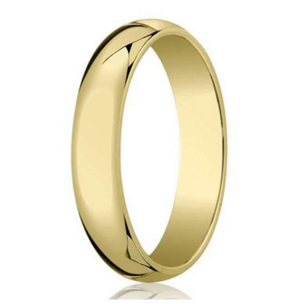 18k Yellow Gold Band - CLASSIC DOME hot / Polished / Comfort Fit / Men's Women's Wed