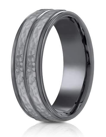 Gray popular Forge Tantalum Wedding band size 11